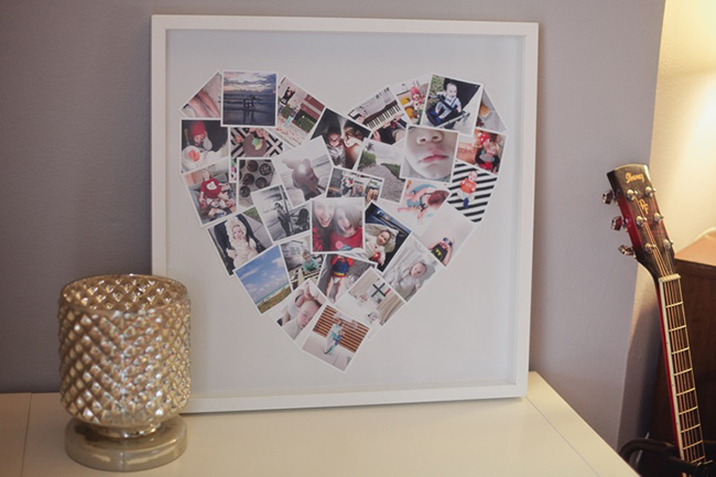 Mini heart photo collage craft