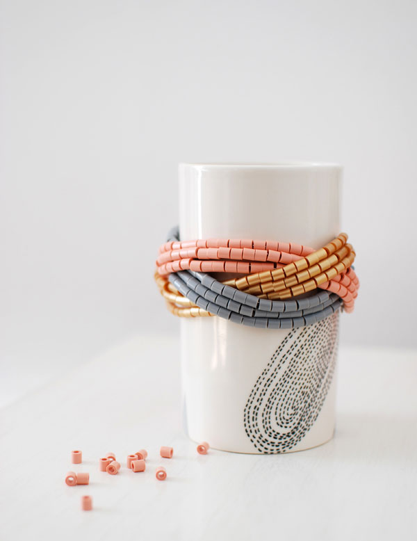 Braided Hama bead cuff bracelet
