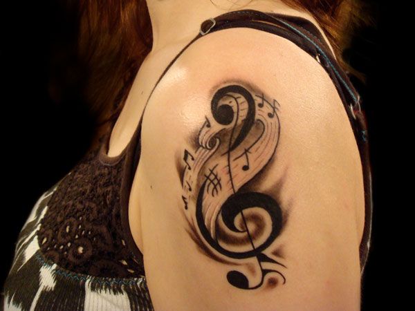 Birds made of music notes