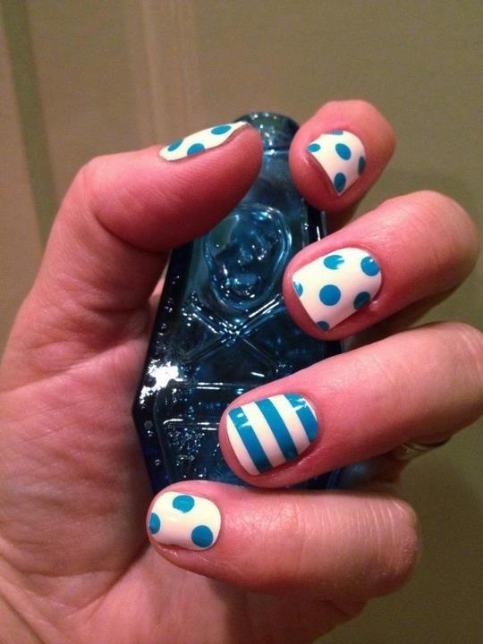 Bunny and spring nail art