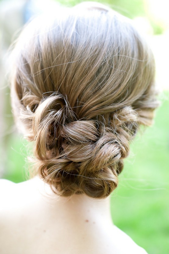 Side-swept elegant updo
