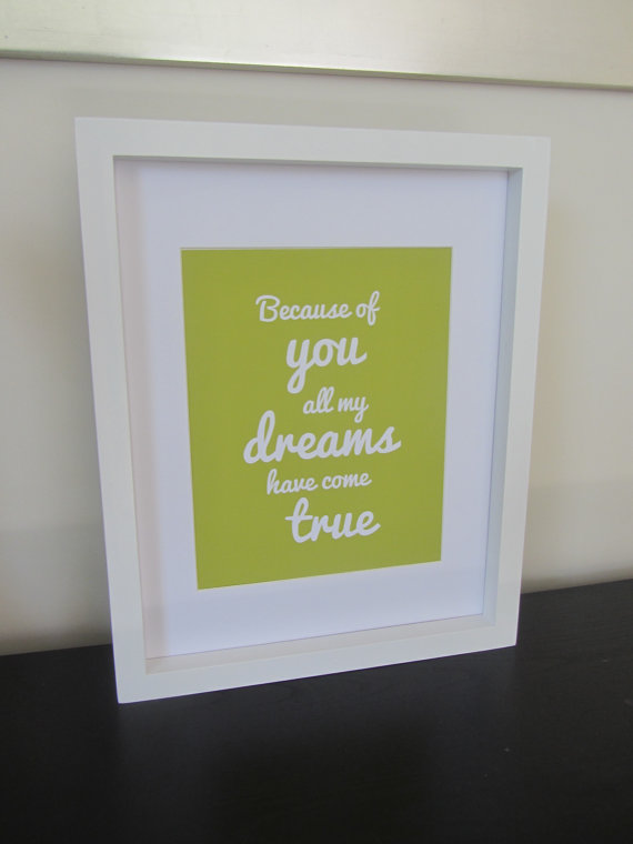 Vertical love quote lettering