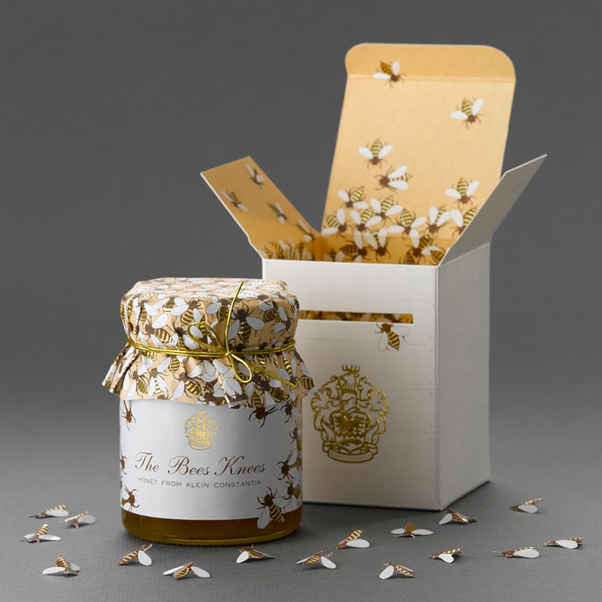 The Bees Knees honey jar and beehive-style gift box