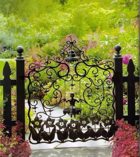 Ornate garden gate detail
