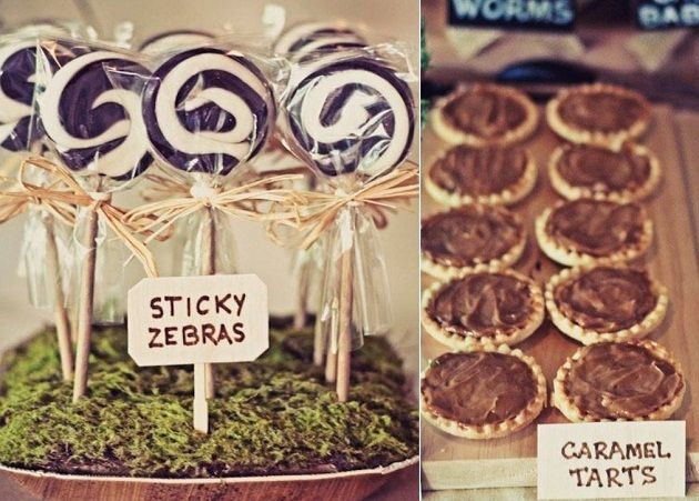 Birthday cake with jungle decorations
