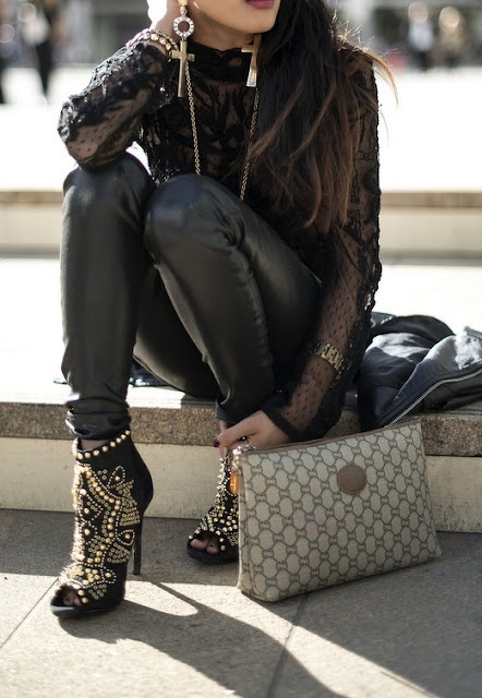 Winter scarf and coat street style