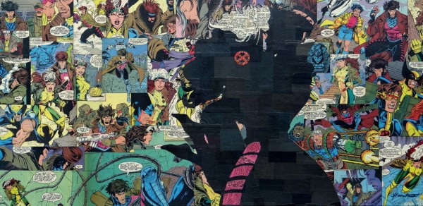 Wide comic collage composition