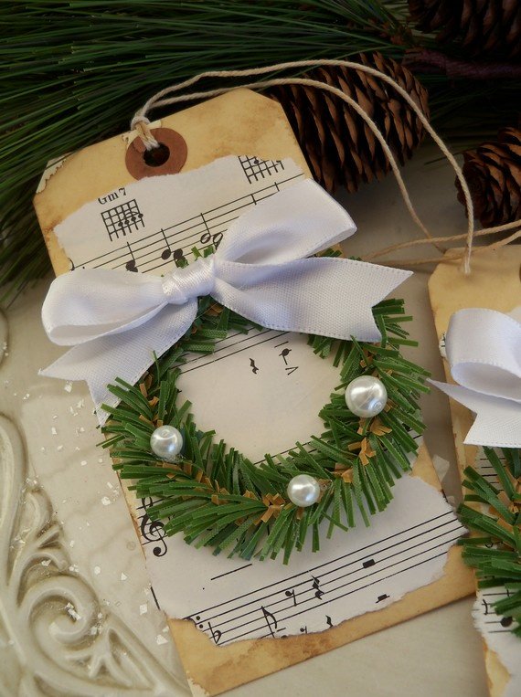 Rustic holiday gift tag ideas