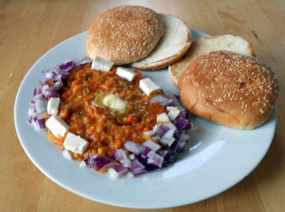 Pav bhaji, popular street food in Mumbai