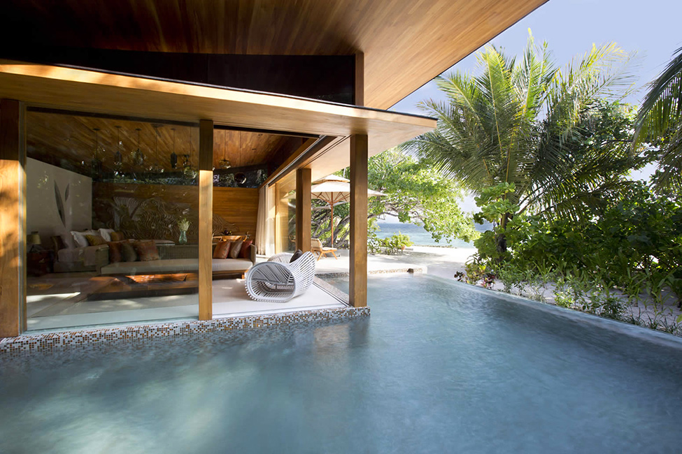 Maldives island resort architecture
