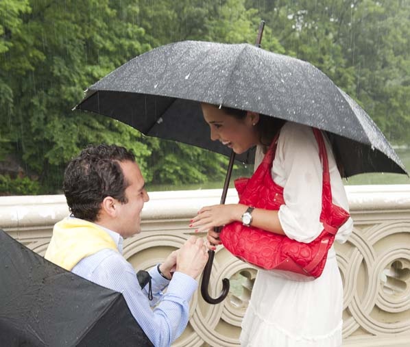 Couple after the proposal