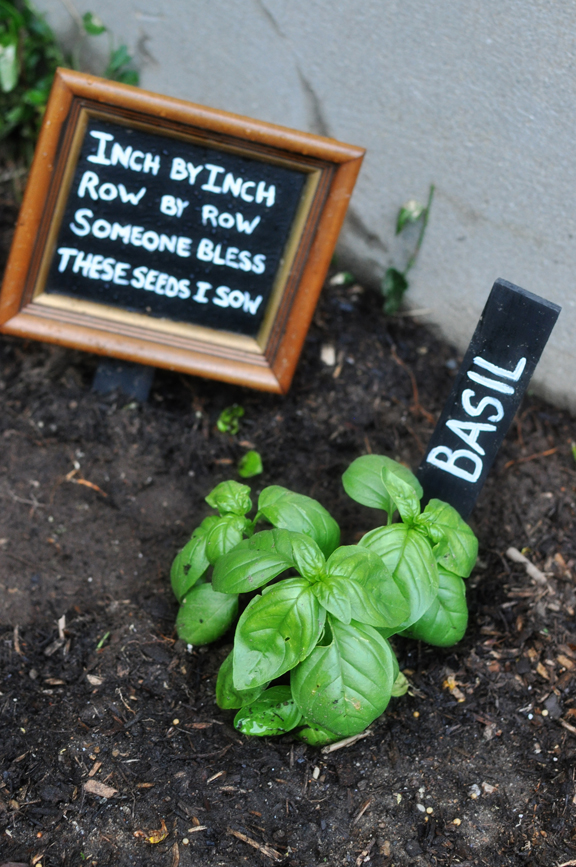 Chalkboard garden markers