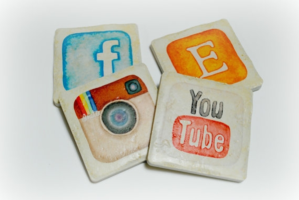 Ceramic or tile style handmade coasters