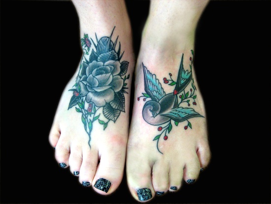 Small creature foot tattoo