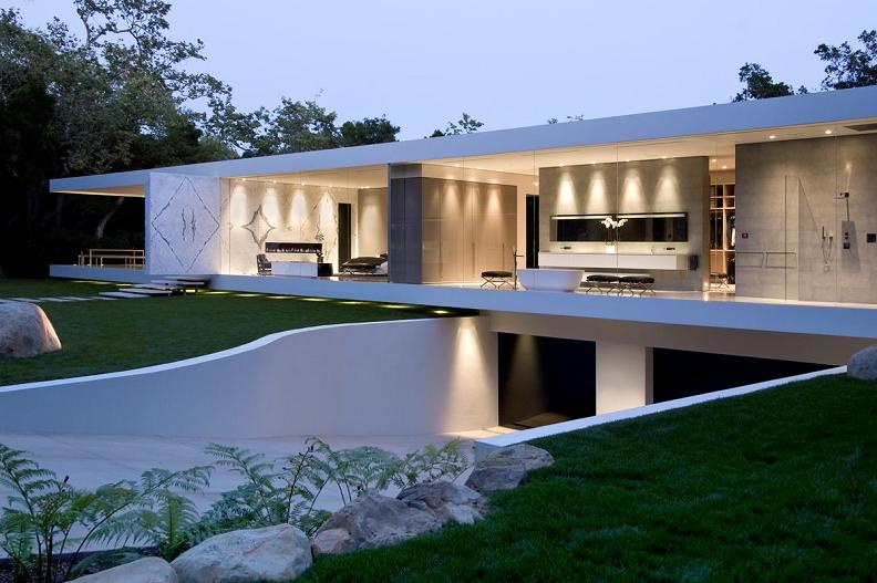Glass Pavilion interior living space