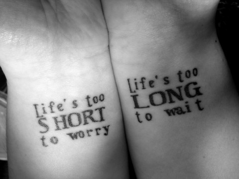 Matching or complementary wrist tattoo concept
