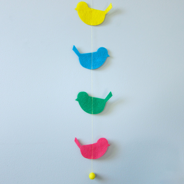 Spring bird garland