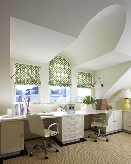 Attic office with natural light