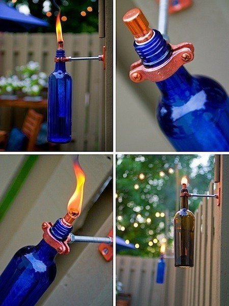 Vertical bottle garden