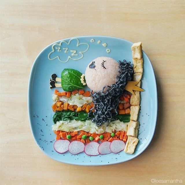 Food art characters Samantha Lee