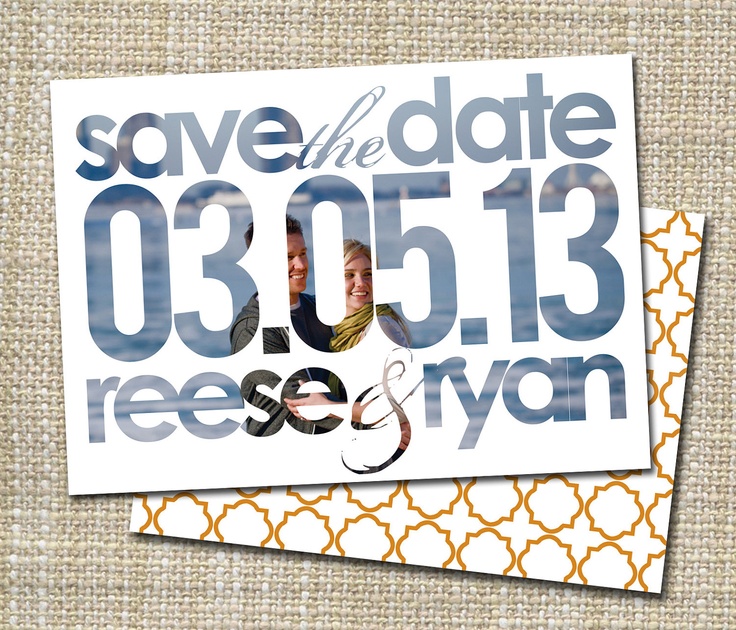 Typography-focused save-the-date