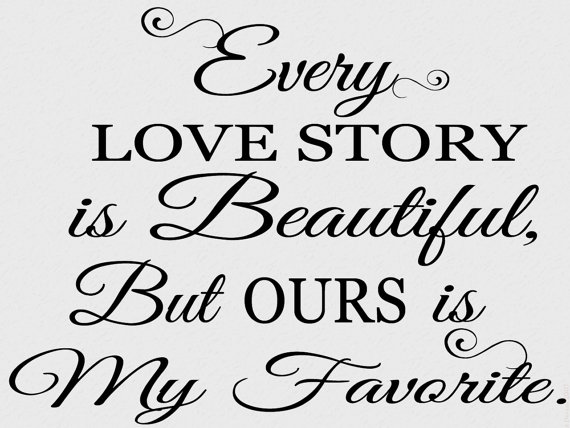 Horizontal love quote wall piece