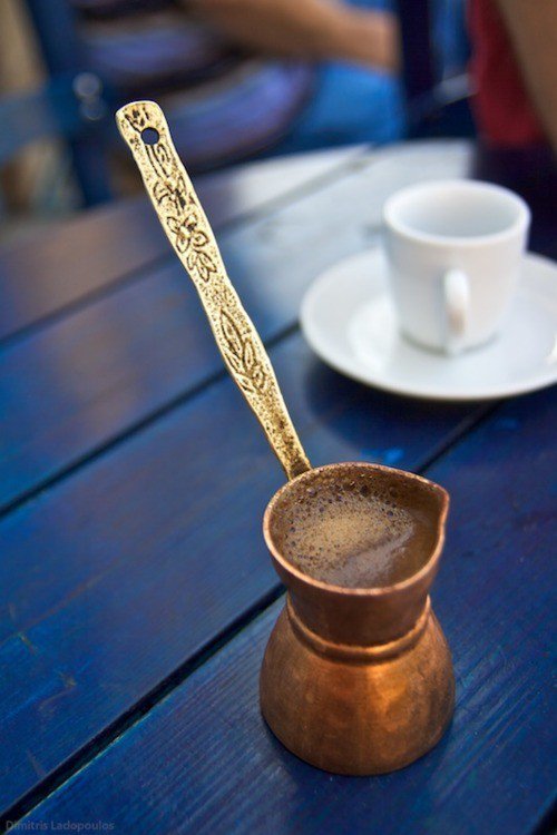 Coffee in dramatic light