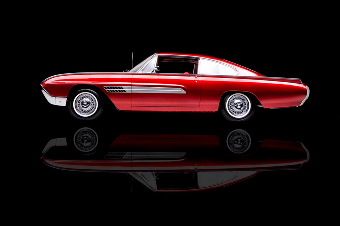 Vintage luxury car studio portrait