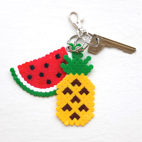 Fruit fuse bead keyrings