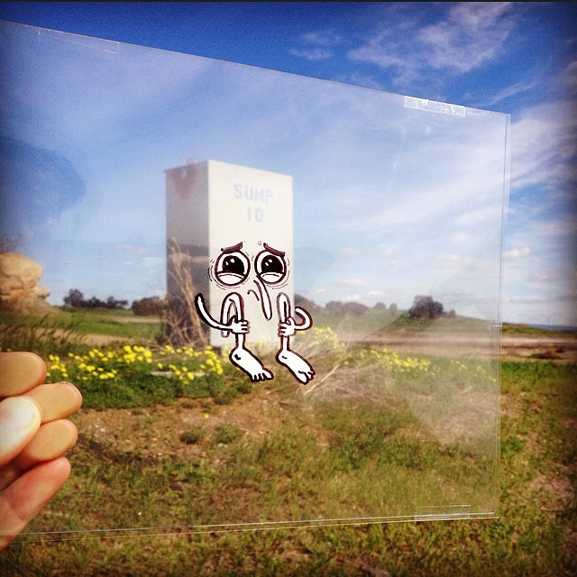 Marty Cooper cartoons-in-real-life photograph