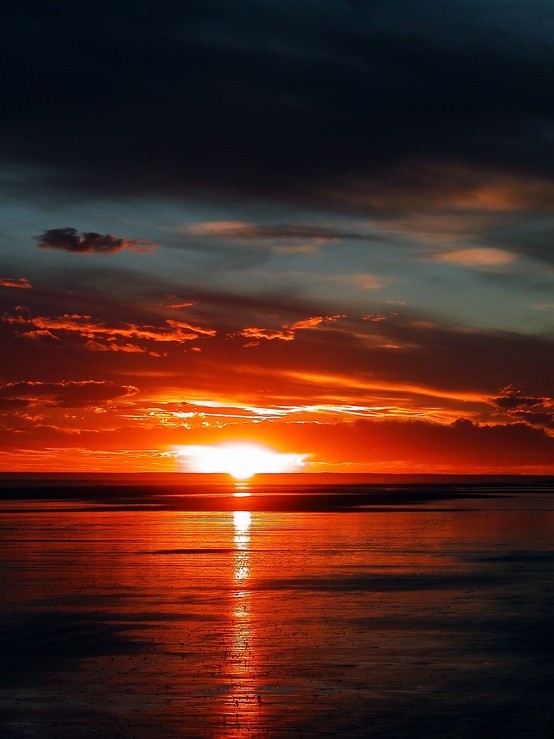 sunset08 sunset photograph over water