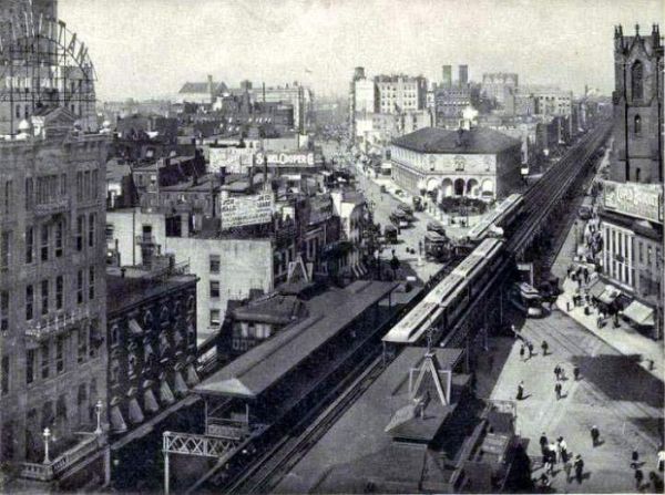 Black and white view of New York