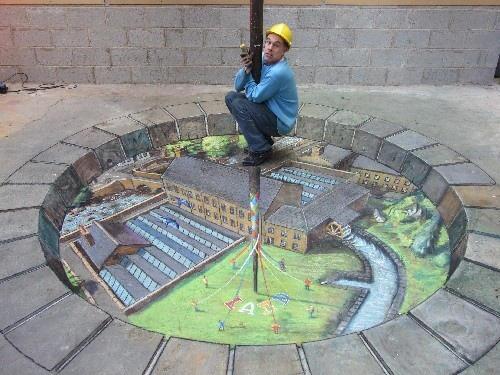 Sidewalk 3D artwork