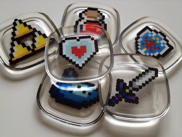 Colorful handmade coaster collection