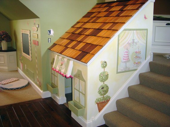 Fun basement playroom idea