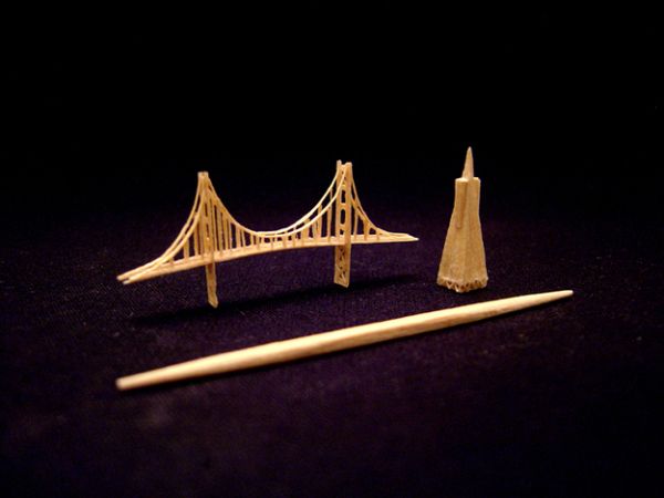 Toothpick art miniature