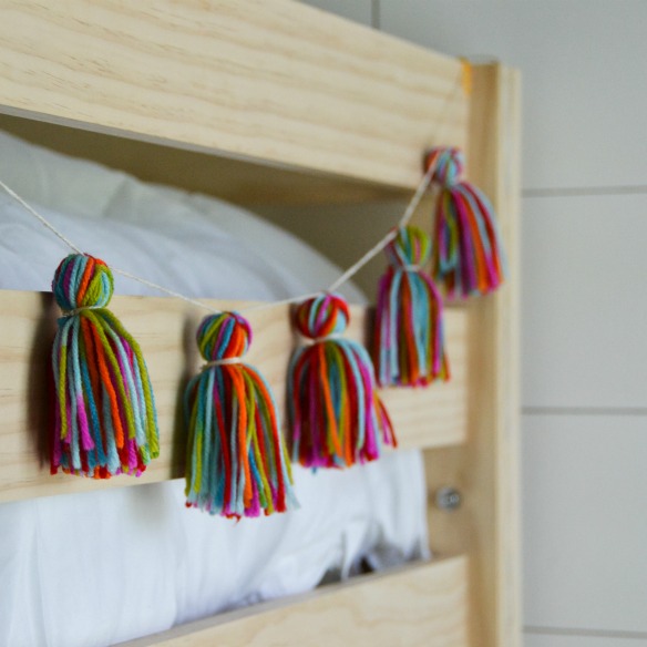Yarn tassel garland