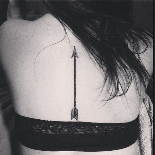 Circular arrow tattoo motif