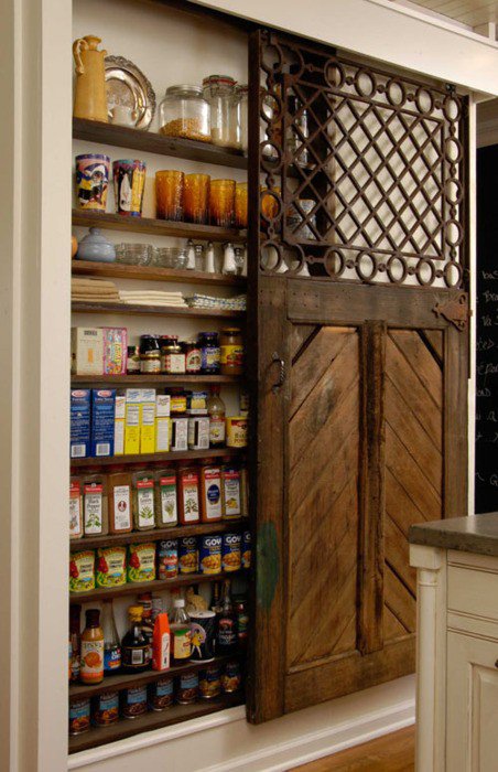 Organized pantry corner with baskets for snacks and staples