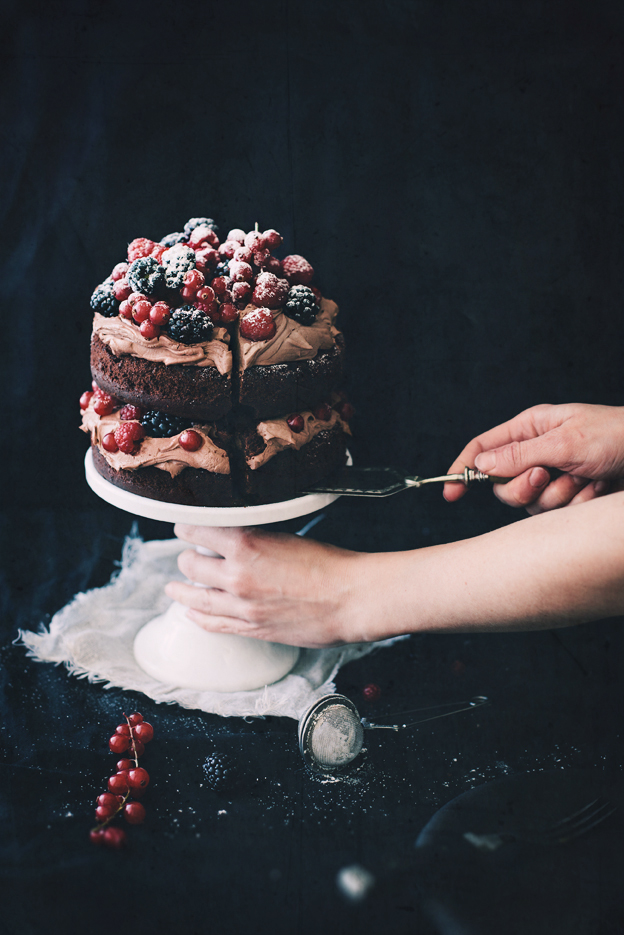 Layer cake with soft backdrop