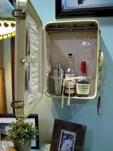 Decorative vintage suitcase stack