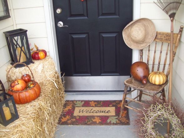 Front porch harvest display