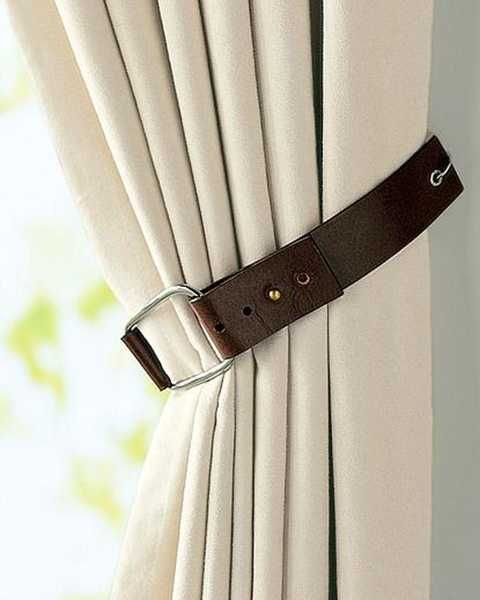 Charming curtain tieback detail