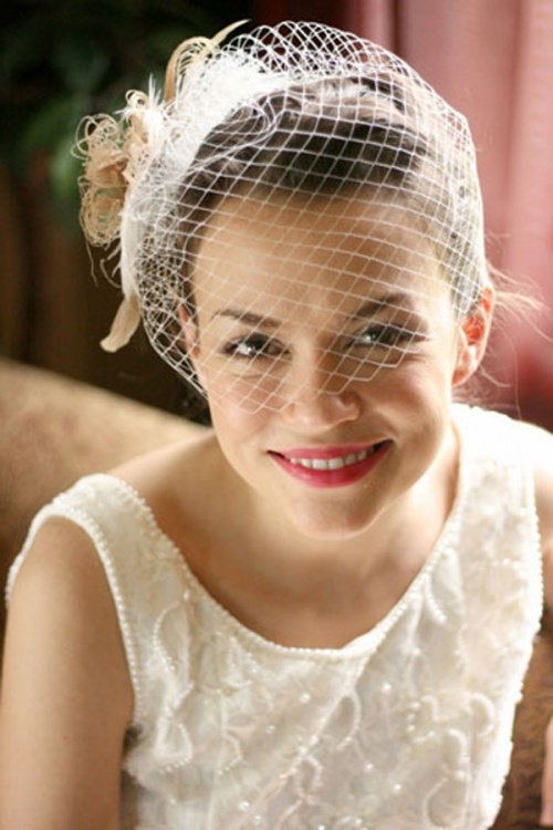 Birdcage veil bridal inspiration portrait
