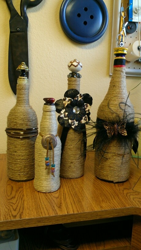 Greenery wine bottle