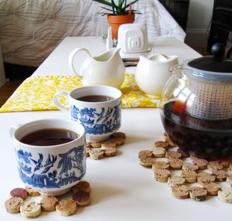 Recycled wine cork idea