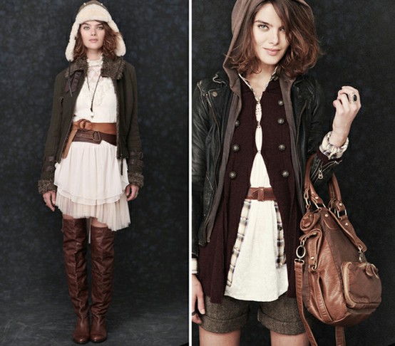 Autumn Street Fashion Autumn street fashion outfit with textured layers