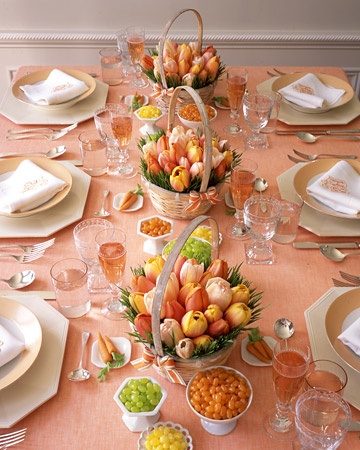 Whimsical spring Easter table