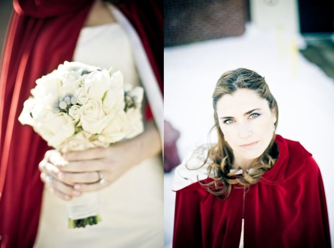 Romantic bridal wrap in soft light