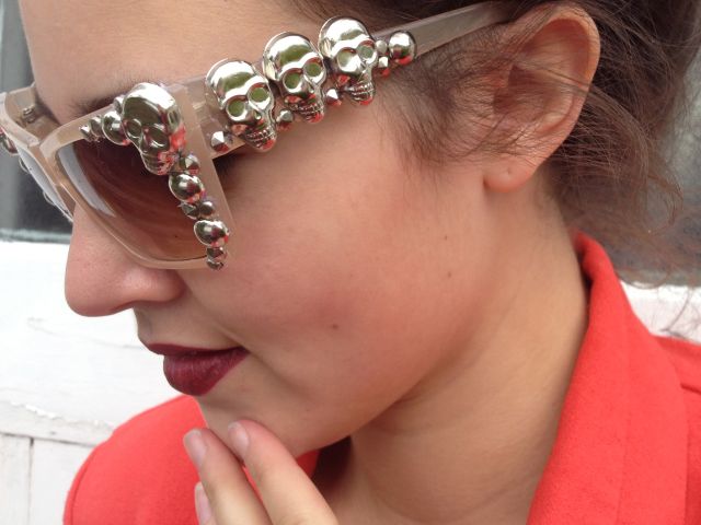 Embellished sunglasses with beads and detail